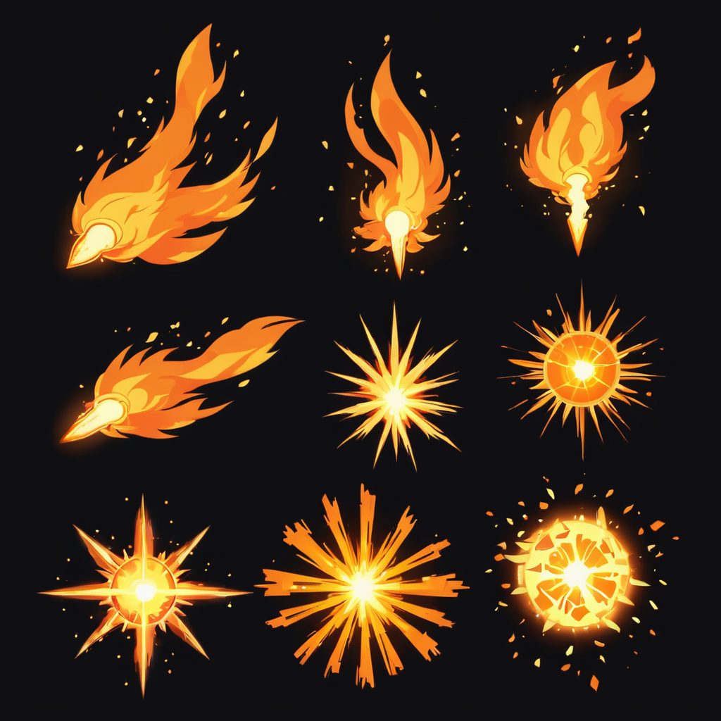 Fire flipbook sprite sheet